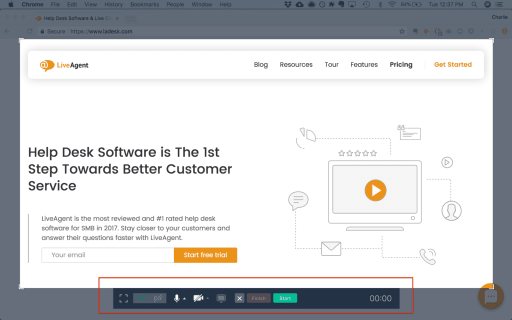 CloudApp skärminspelningsfunktion