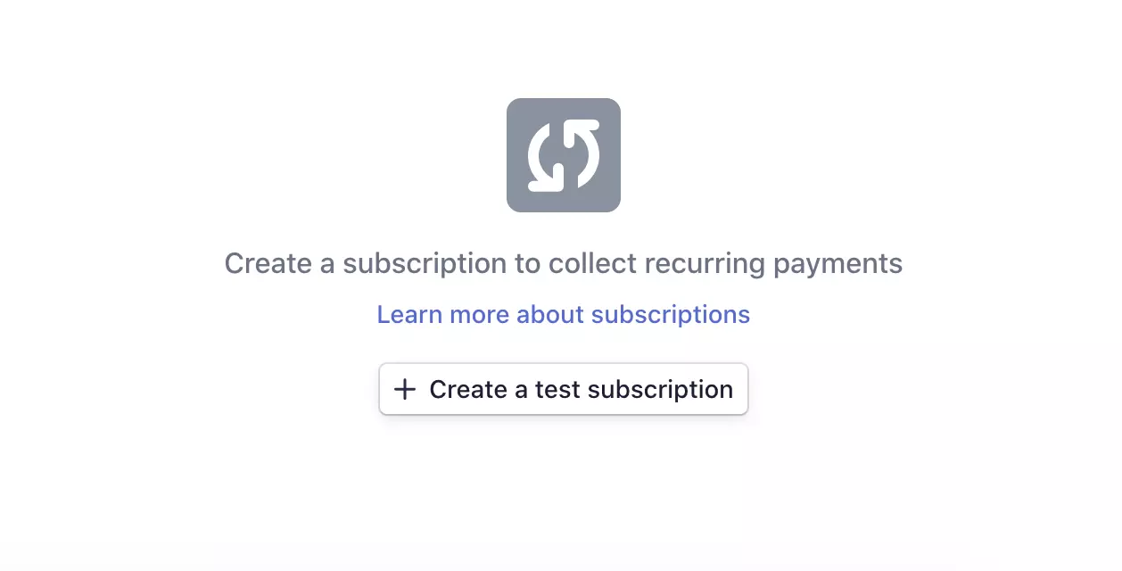 Create a test subscription in Stripe