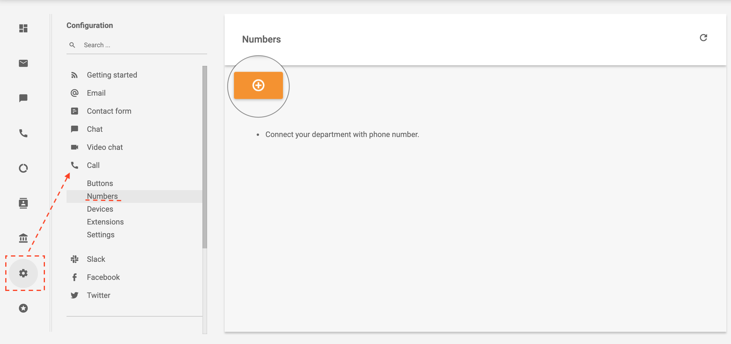 CloudItalia-navigering i LiveAgent