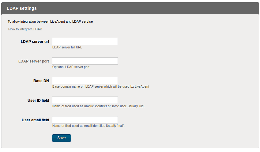 LDAP-konfigurationsfönster