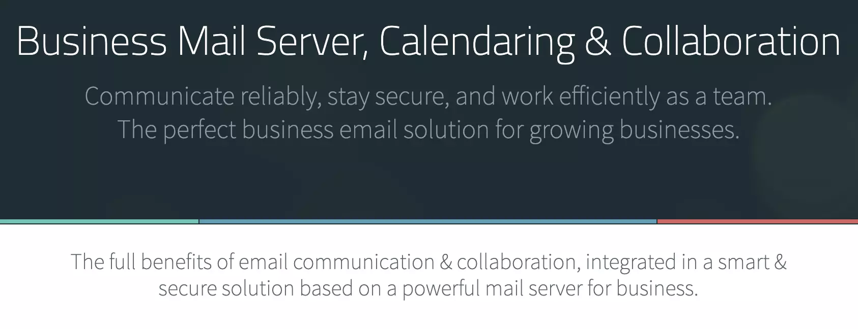 Axigen webbplats med programvaruinformation