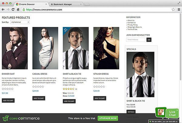 CoreCommerce LiveAgent livechatt-integration