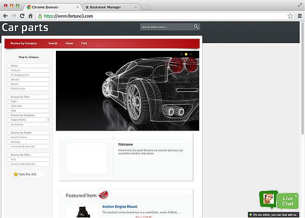 Fortune 3 live chat integration active