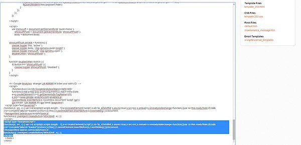 Livechatknapp placerad i body på Volusion e-butiken
