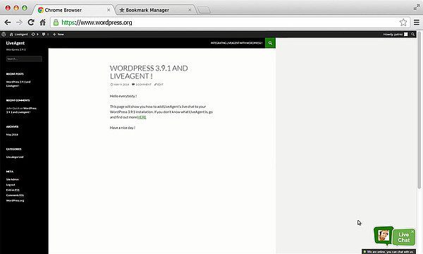 LiveAgent-WordPress-integration