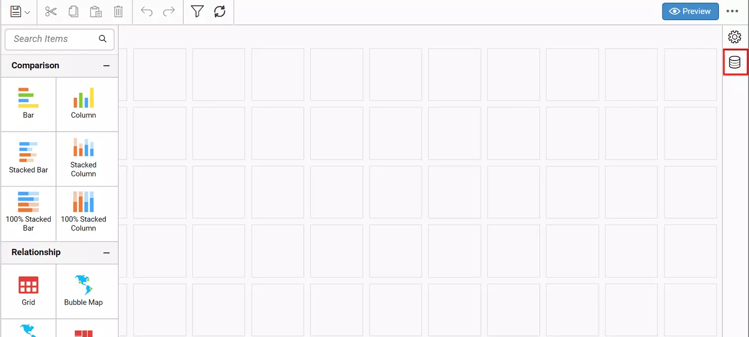Bold BI Data Source-knapp