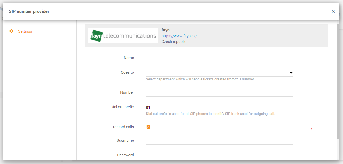 Fayn-integration i LiveAgent