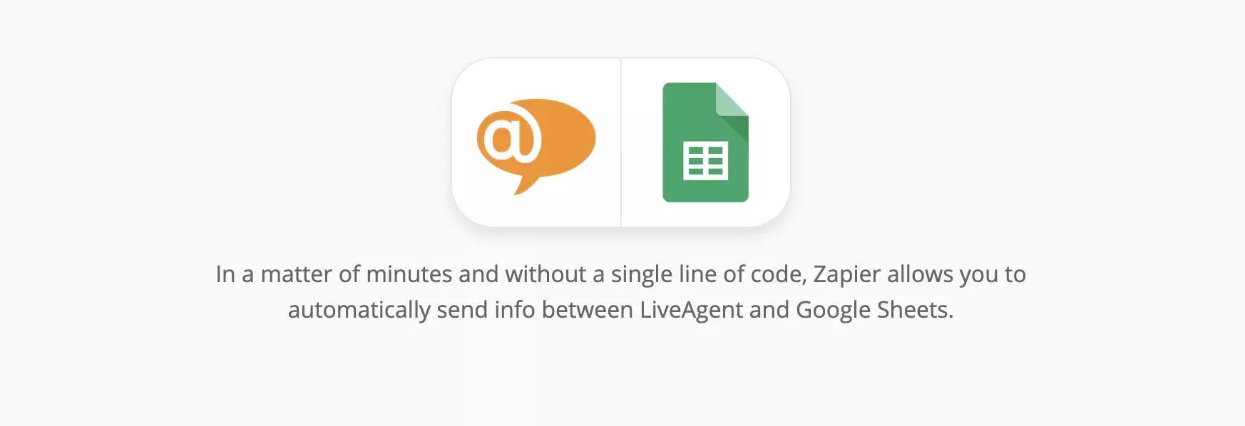 LiveAgent och Google Sheets integration på Zapier