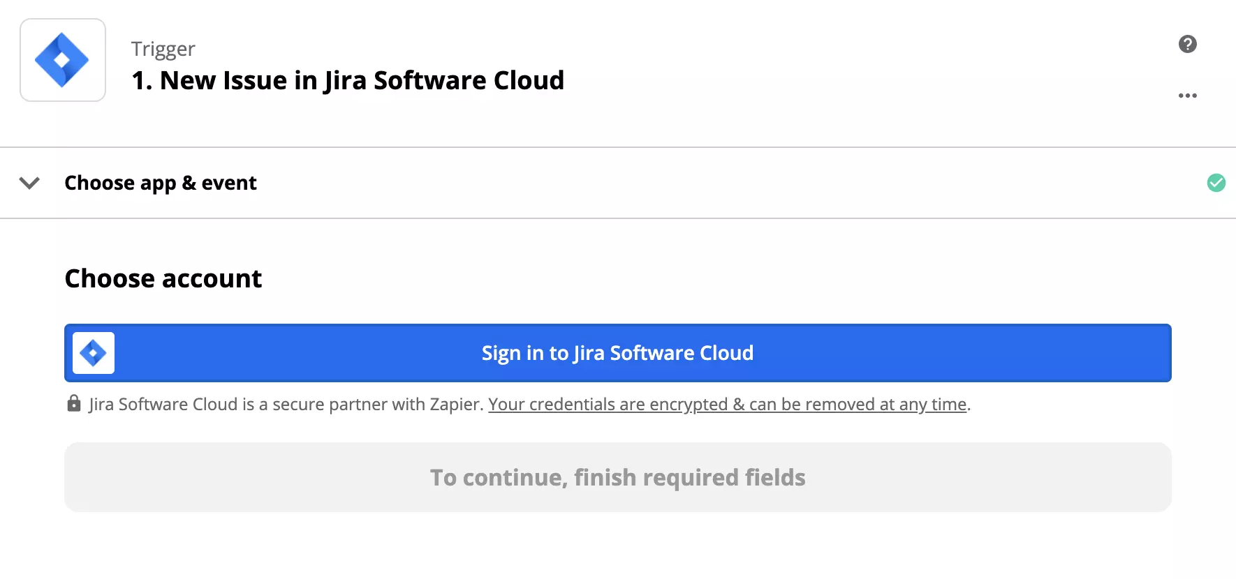 Jira-utlösarkonfiguration i Zapier