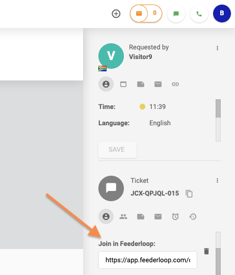 LiveAgent Feederloop-integration i ärende