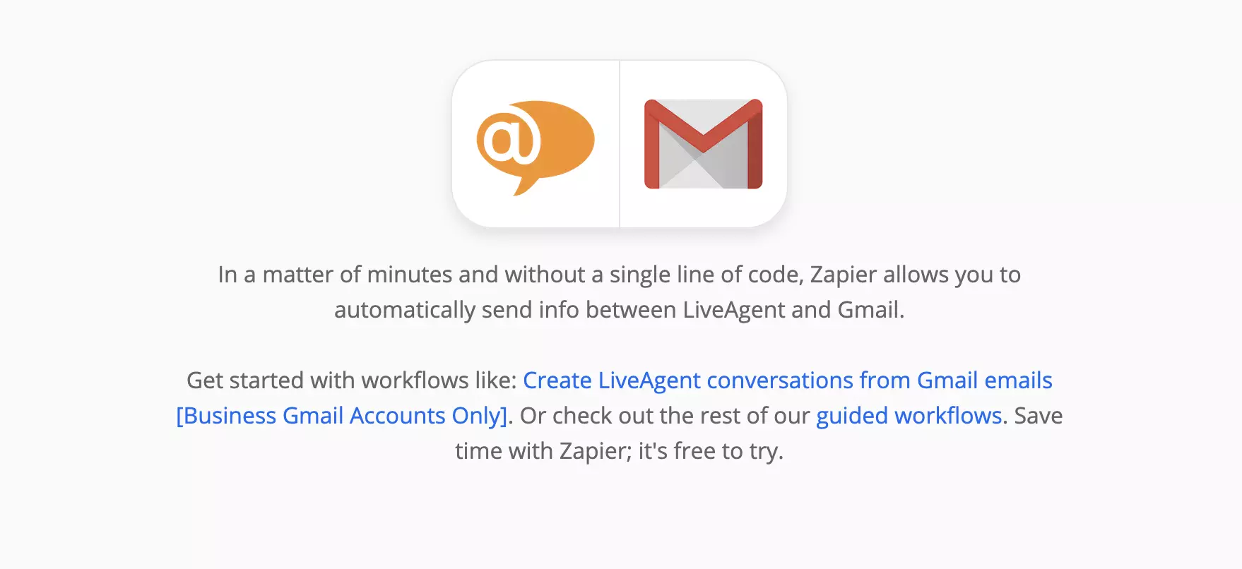LiveAgent and Gmail integration on Zapier