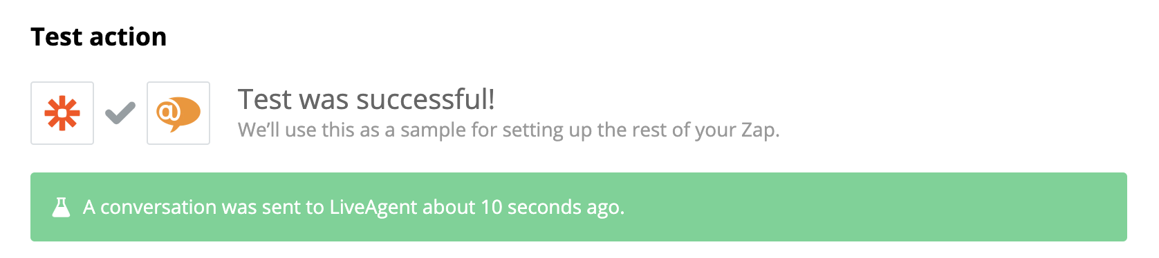 Ett lyckat test av en ShipStation och LiveAgent-integration