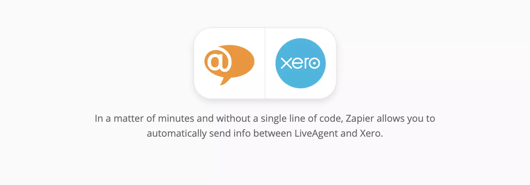 Xero och LiveAgent integrationssida på Zapier