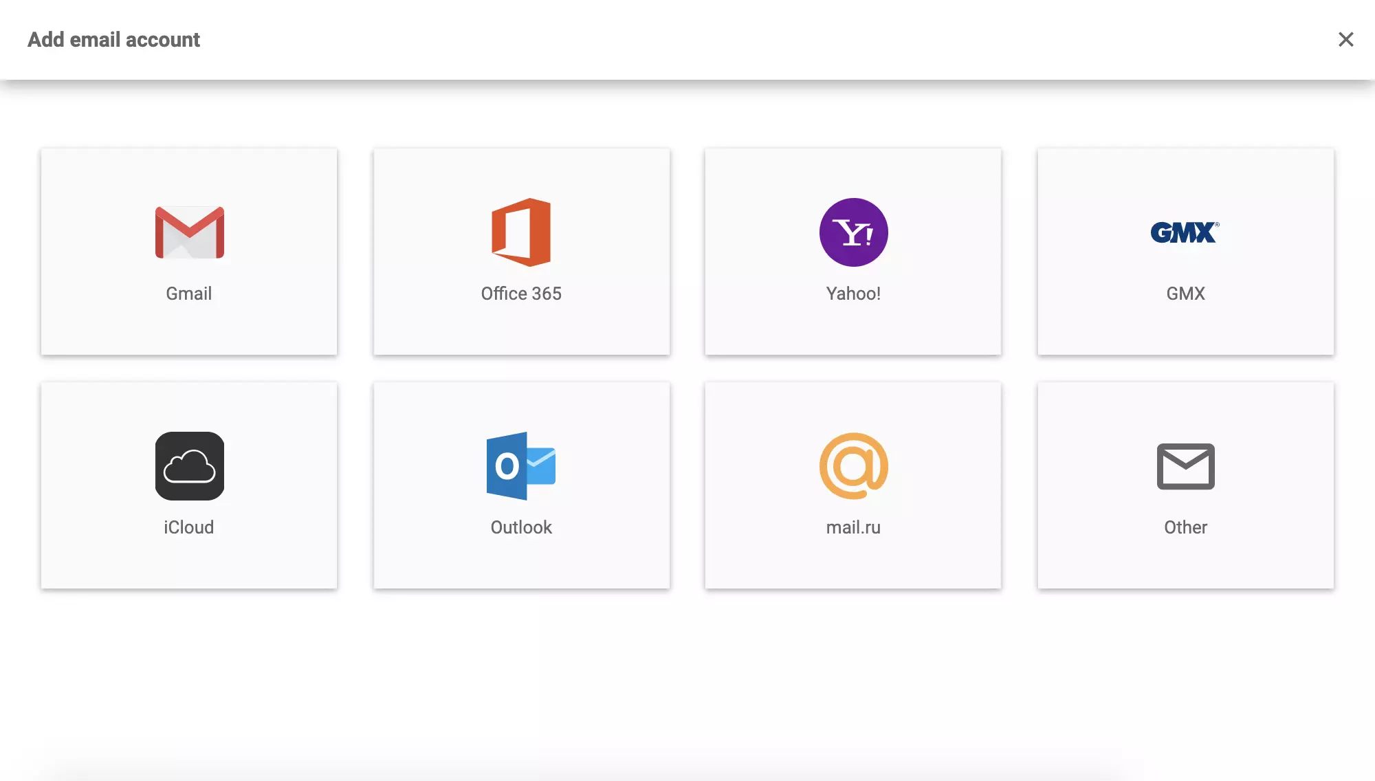 Mail.ru i LiveAgent-inställningar när du lägger till ny e-postadress