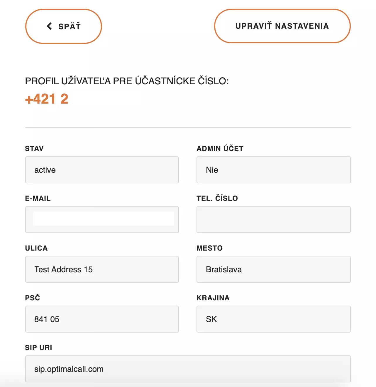 Optimal Call-profilinformation
