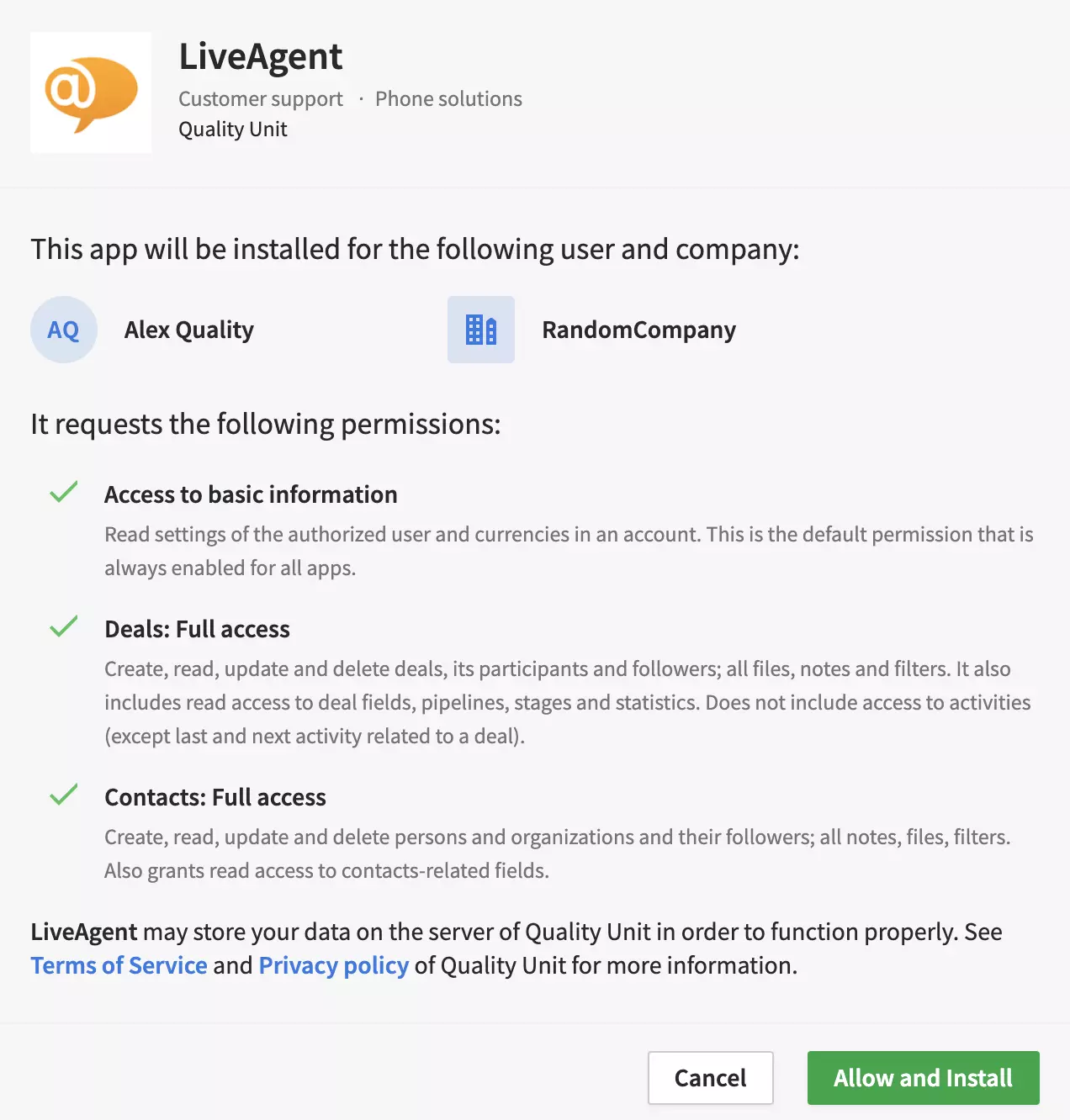 Installera PipeDrive-pluginet för LiveAgent