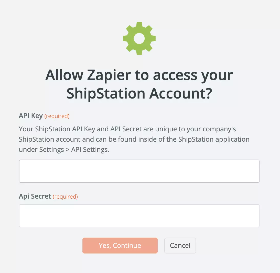 ShipStation API-inställningar