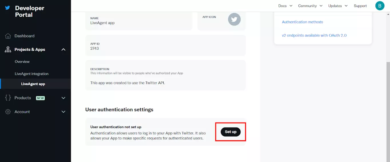 Konfigurera Twitter (X)-utvecklarapp