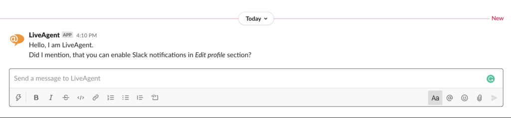En Slack-notifiering om en ny Urgent-tagg i LiveAgent