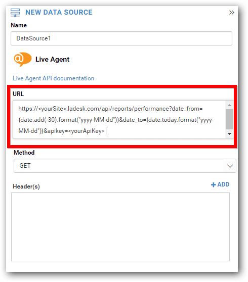 Bold BI API-URL konfiguration