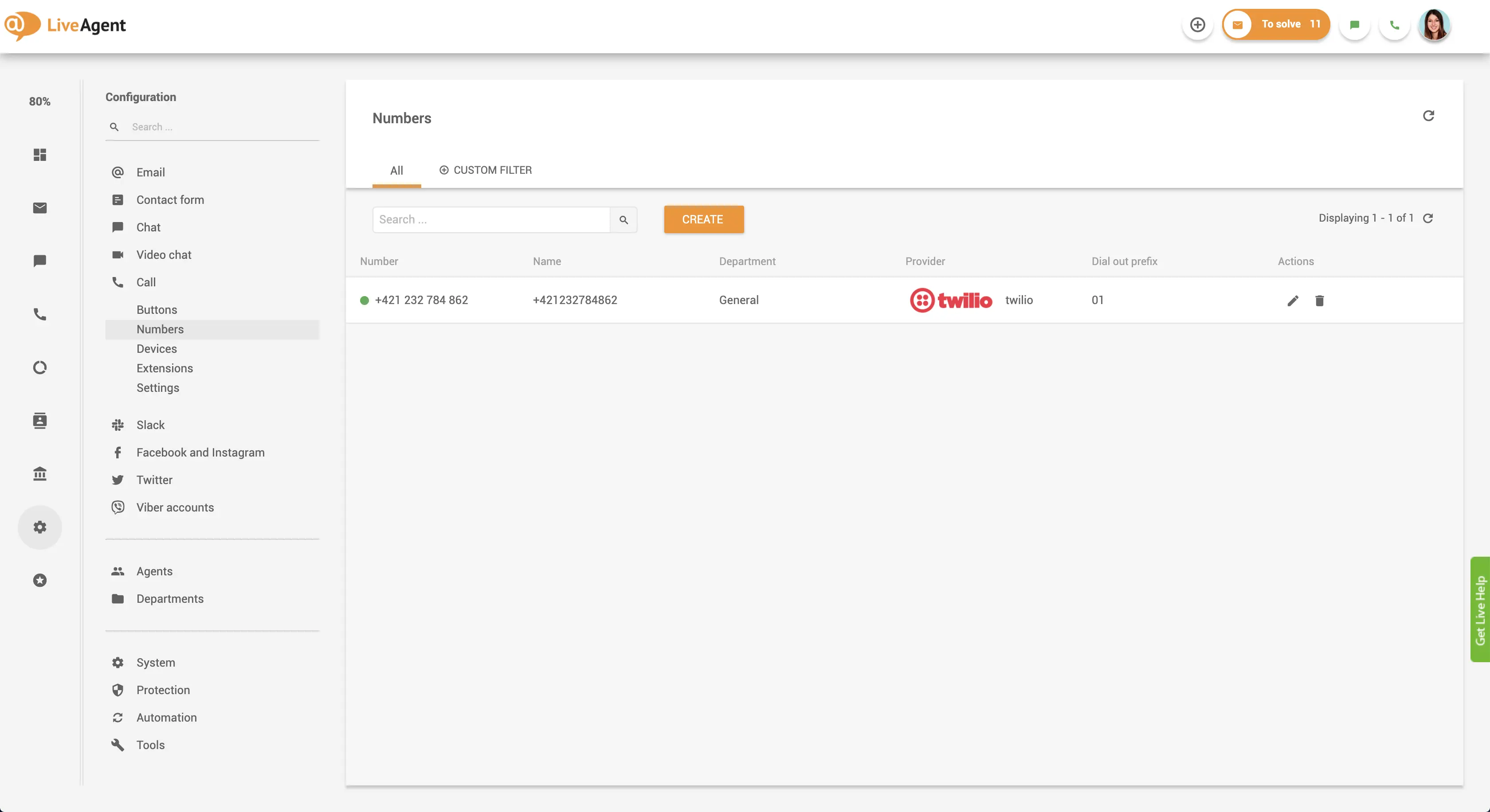 Gränssnitt för att ansluta telefonnummer