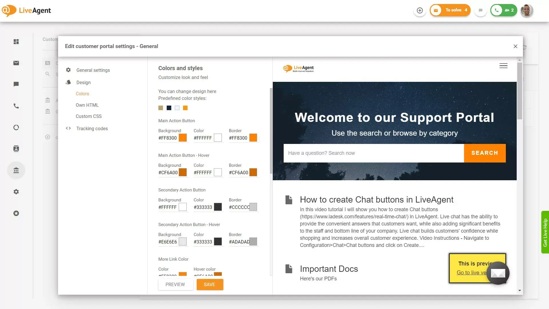 LiveAgent kunskapsbas