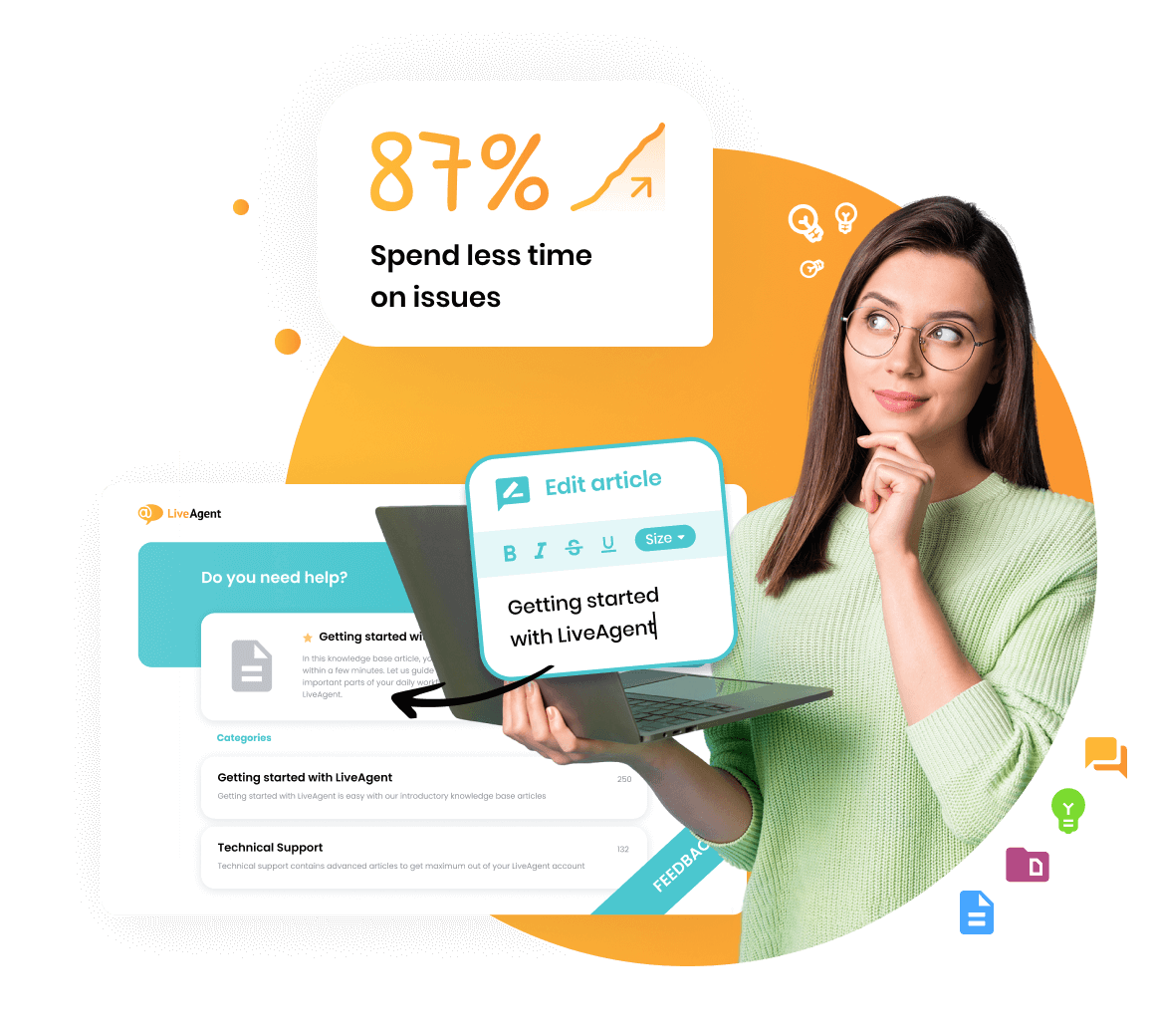 LiveAgent kunskapsbas sjalvbetjaningsportal