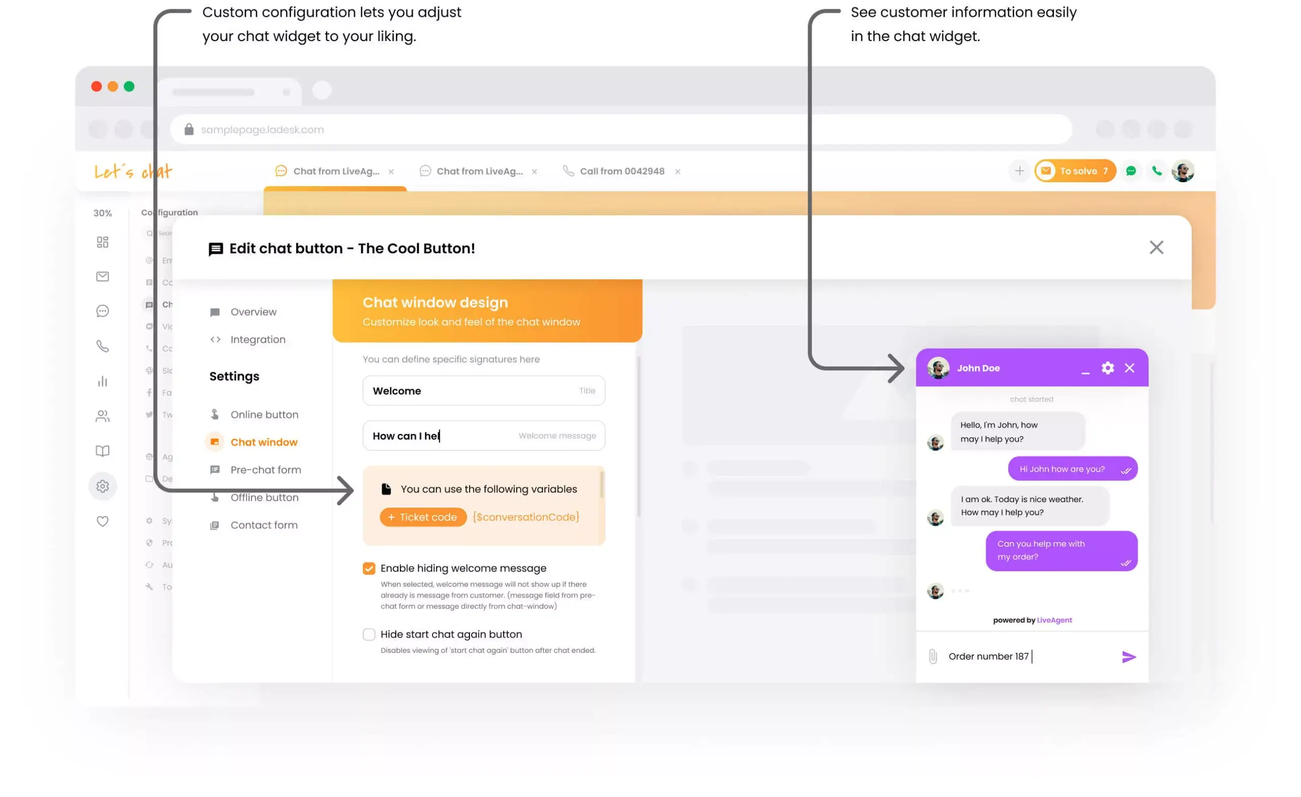 Anpassa chattfönster