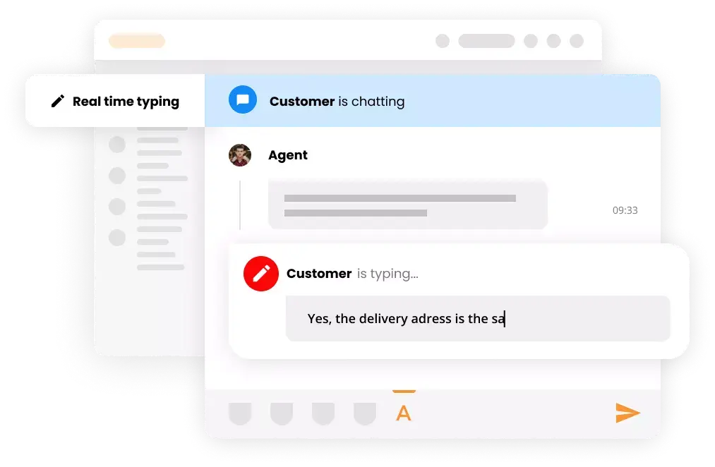 Realtidsvisning av skrivning
