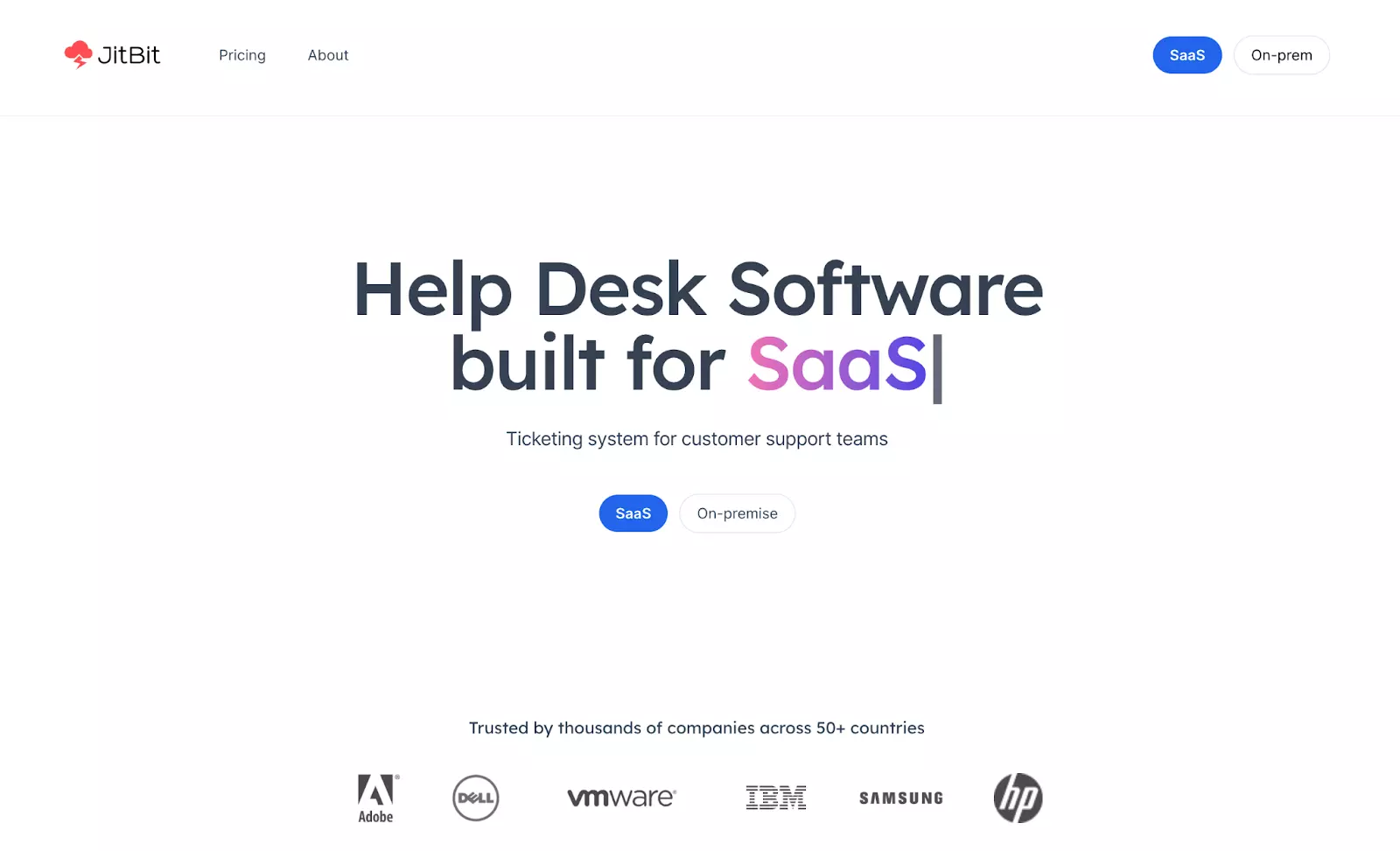 Jitbit tickethanteringsprogram hemsida