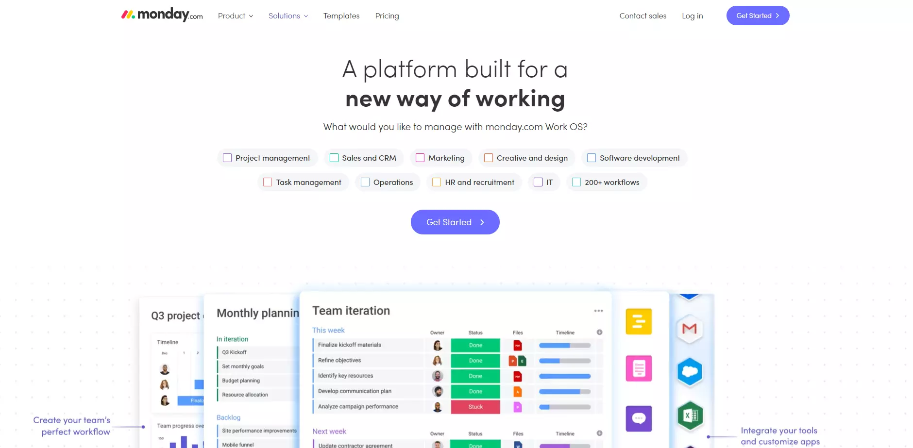 Monday.com homepage