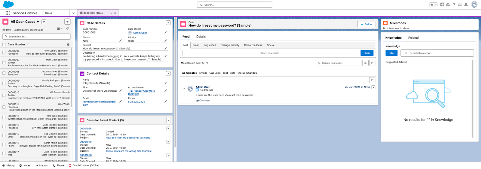 Salesforce Service Cloud kundserviceprogramvara