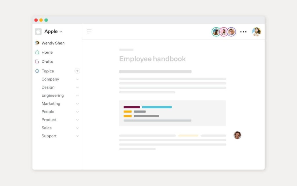 Skärmbild av Slabs kunskapsbaslösning