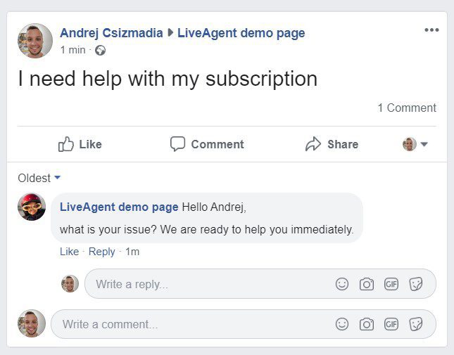 The comments you respond to on Facebook will look just as if you replied from Facebook