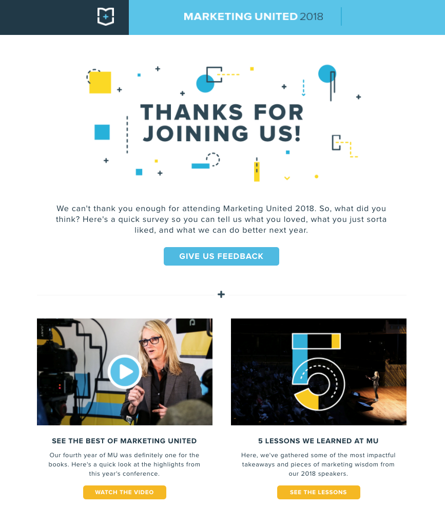 Exempel på uppföljningsmail för marknadsföringsevenemang