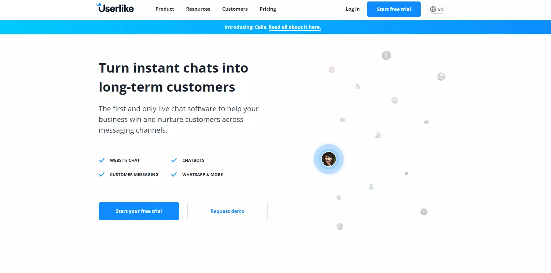 Userlike homepage